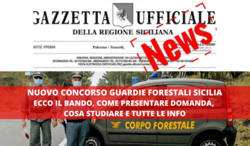 CONCORSO GUARDIE FORESTALI SICILIA