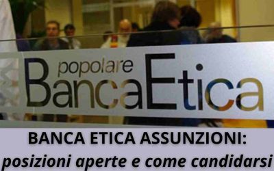 Banca Etica assunzioni