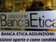 Banca Etica assunzioni