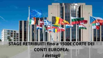 Stage retribuiti alla Corte dei Conti Europea