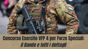 Concorso Esercito VFP 4 per Forze Speciali