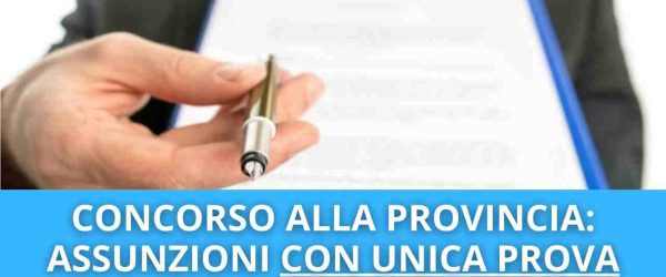 Concorso alla provincia