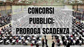 Proroga scadenza concorsi pubblici