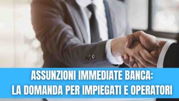 Assunzioni banca