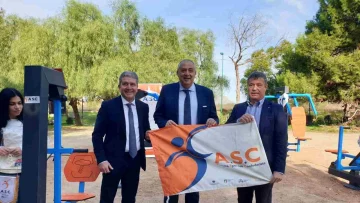 Realizzata a Case Rocca, nel giardino Vincenzo Florio, un' area attrezzata per il fitness all'aperto...