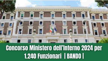 Concorso Ministero dell'interno 2024