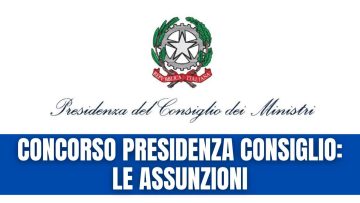 Concorso Presidenza Consiglio Ministri