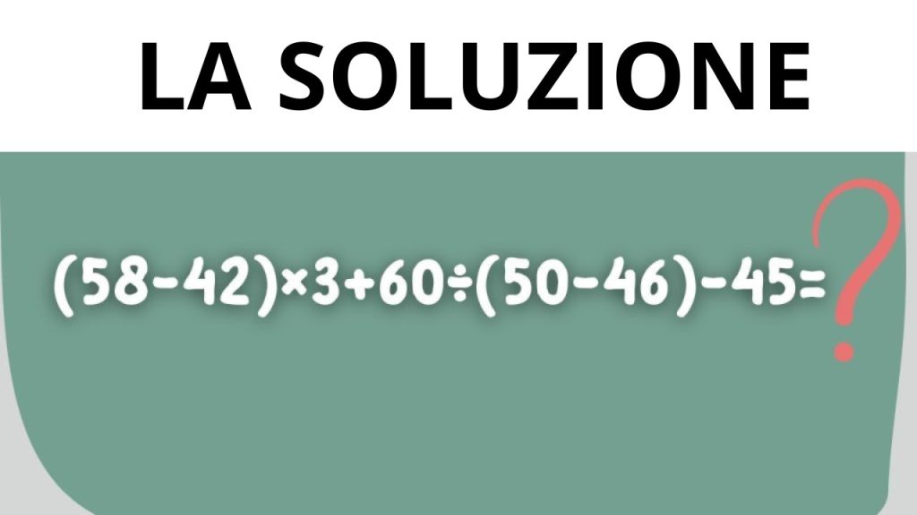 La soluzione 