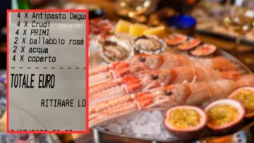 Dopo una cena in uno chalet sul mare pubblicano sui social lo scontrino scatenando la polemica, il...