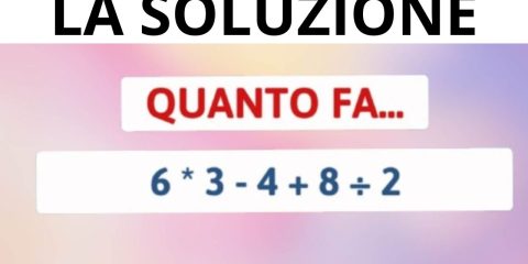 LA SOLUZIONE AL TEST