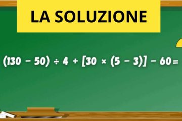 test matematico soluzione