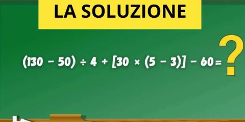 test matematico soluzione