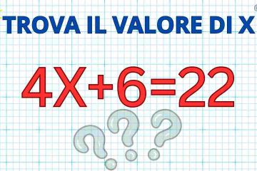 equazione e valore della x