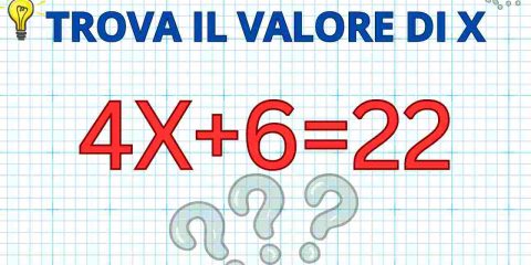 equazione e valore della x