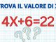 equazione e valore della x