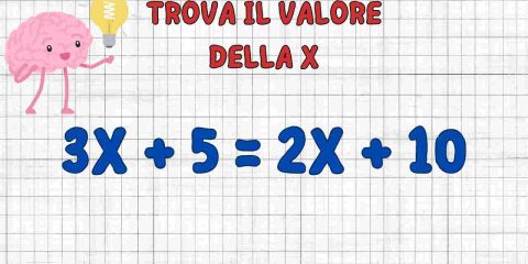 equazione, trova il valore della X