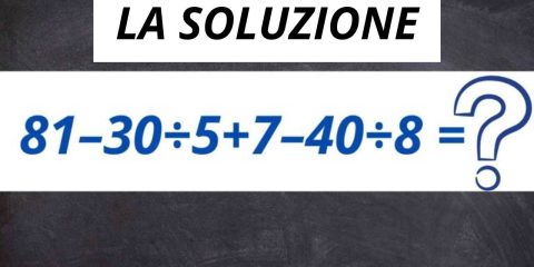 LA SOLUZIONE ALLA SFIDA MATEMATICA