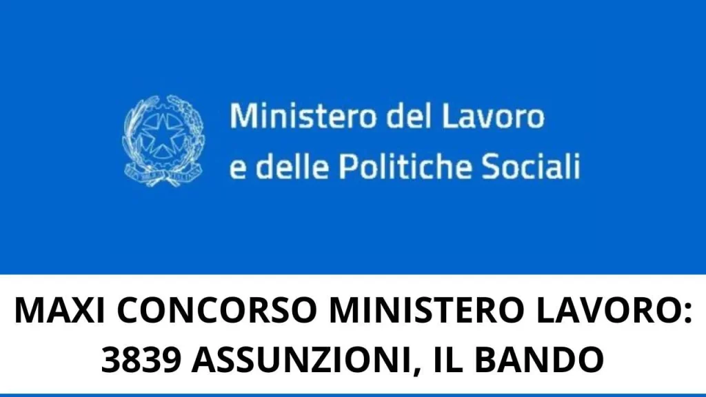 CONCORSO MINISTERO LAVORO