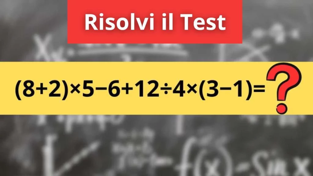 Risolvi l'espressione
