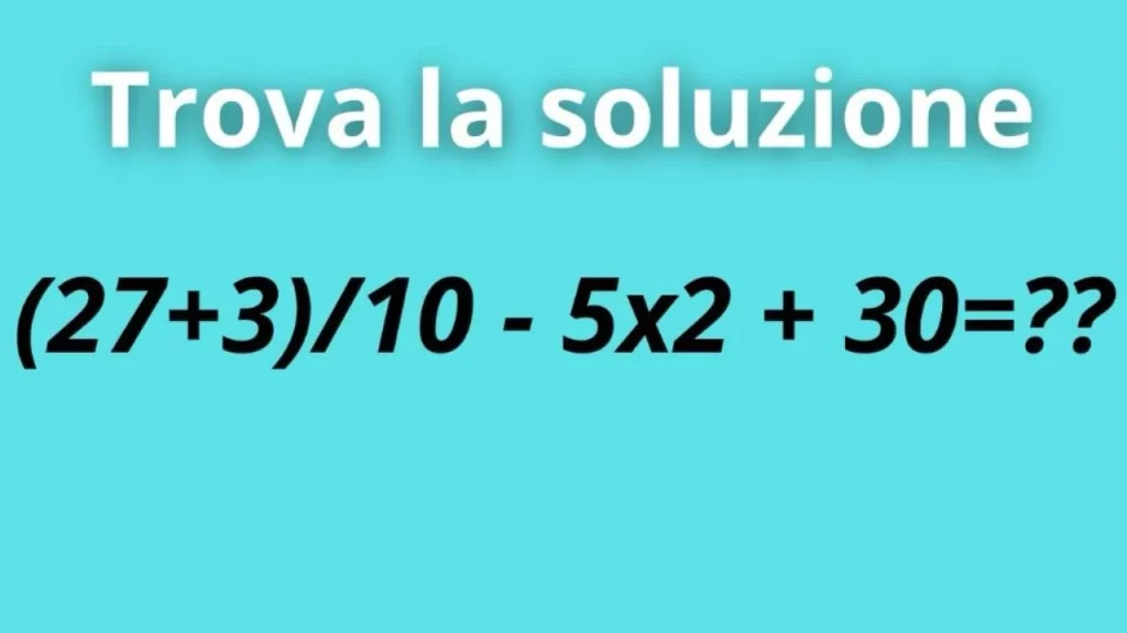 Trova la soluzione test
