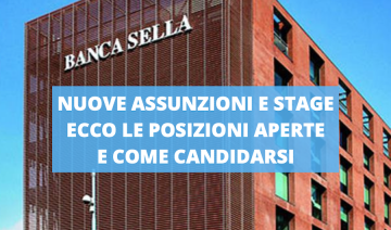 ASSUNZIONI IN BANCA