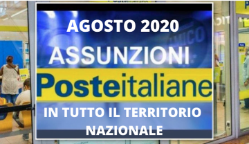 Assunzioni poste italiane in tutto il territorio nazionale