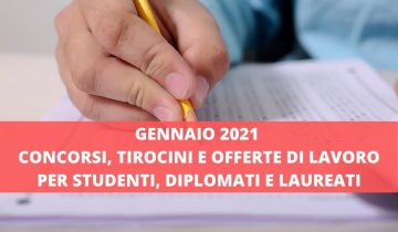 CONCORSI GENNAIO 2021