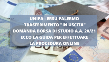 UNIPA. TRASFERIMENTO "IN USCITA" DOMANDA BORSA DI STUDIO