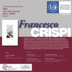 Invito alla presentazione del libro "Francesco Crispi"