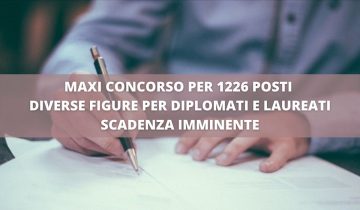 MAXI CONCORSO PER DIPLOMATI E LAUREATI