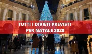 RESTRIZIONI NATALE 2020