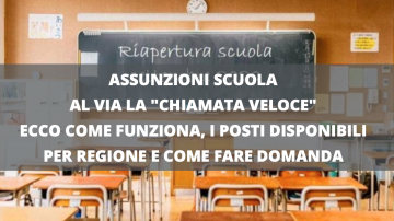 assunzioni scuola. al via la chiamata veloce