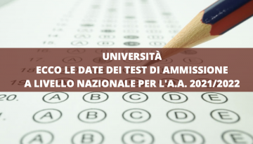 TEST DI AMMISSIONE UNIVERSITà