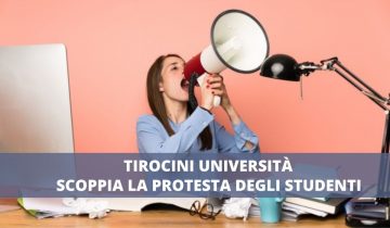 TIROCINI UNIVERSITÀ LA PROTESTA DEGLI STUDENTI