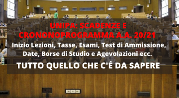 UNIPA PRINCIPALI SCADENZE E CRONOPROGRAMMA A.A.20:21