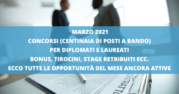 concorsi marzo 2021