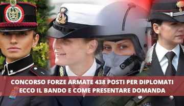 concorso forze armate per 438 posti