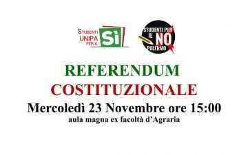 Confronto sul referendum costituzionale ad Agraria