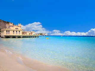 Mondello beach in Palermo, Sicily