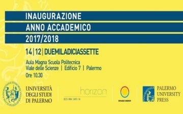 Il 14 dicembre l'inaugurazione dell'anno accademico 2017/2018 di Unipa