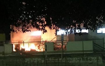 Incendio a Unipa, pompieri sul posto