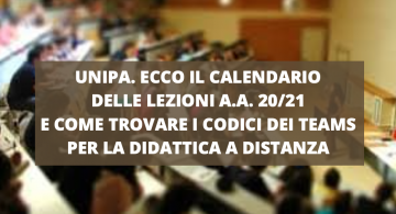 unipa. calendario lezioni e come trovare i codici teams